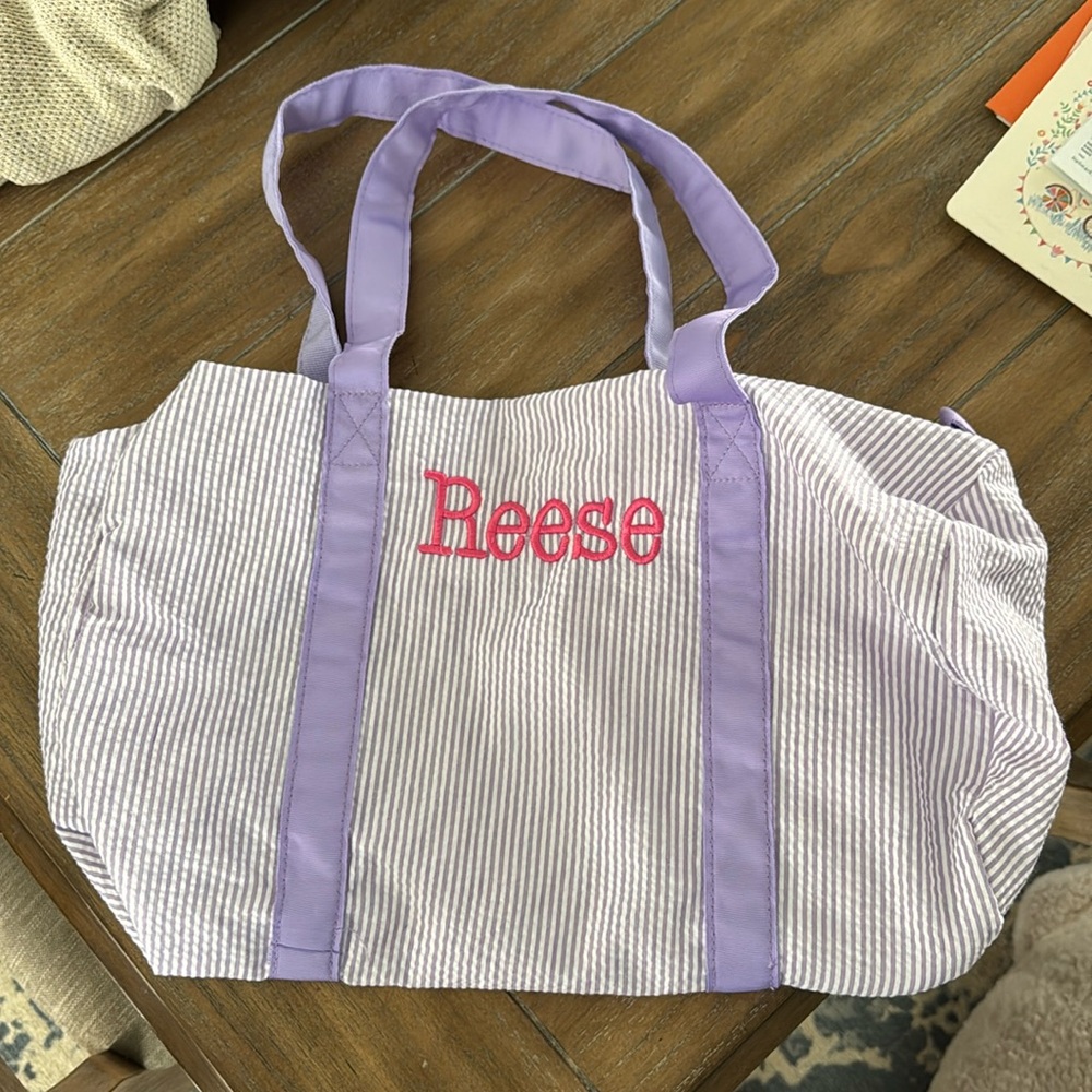 Embroidered gym bag
